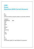 CDM Exam Questions With Correct Answers 