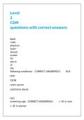 Level 3 CDM questions with correct answers