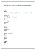 CDM Test Questions With Answers 