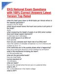 EKG National Exam Questions with 100&percnt; Correct Answers Latest Version Top Rated