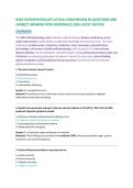APEA PATHOPHYSIOLOGY ACTUAL EXAM REVIEW 60 QUESTIONS AND  CORRECT ANSWERS WITH RATIONALES 2026 LATEST EDITION 