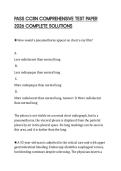 PASS CCRN COMPREHENSIVE TEST PAPER 2026 COMPLETE SOLUTIONS