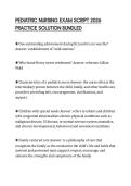 PEDIATRIC NURSING EXAM SCRIPT 2026 PRACTICE SOLUTION BUNDLED