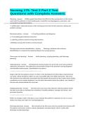 Nursing 175&colon; Test 2 Part 2 Test Questions with Complete Answers&period;