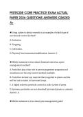 PESTICIDE CORE PRACTICE EXAM ACTUAL PAPER 2026 QUESTIONS ANSWERS GRADED A&plus;