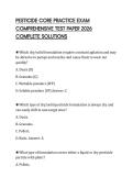 PESTICIDE CORE PRACTICE EXAM COMPREHENSIVE TEST PAPER 2026 COMPLETE SOLUTIONS
