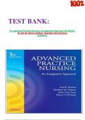    TEST BANK&colon;   For Advanced Practice Nursing&colon; An Integrative Approach 5th Edition&comma;  By Ann B&period; Hamric &lpar;Author&rpar;&comma; Questions And Answers  Graded A&plus;