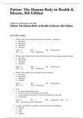 Patton The Human Body in Health & Disease&comma; 8th Edition &ndash; Complete 2026 Study Resource