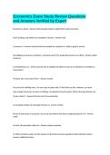 Economics Exam Study Review Questions and Answers Verified by Expert 