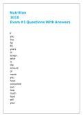 Nutrition 1010 Exam -1 Questions With Answers