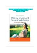 Test Bank for Maternity Newborn and Women&rsquo;s Health Nursing&colon; A Case-Based Approach 2nd Edition by&colon; O&rsquo;Meara&period; Newest Edition 2026