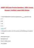 AAERT CER Exam Practice Questions with Correct Answers Pass the Exam&comma; 100&percnt; Verified &lpar;2026 &sol; 2027&rpar; Graded A&plus;
