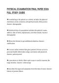 PHYSICAL EXAMINATION FINAL PAPER 2026 FULL STUDY GUIDE