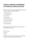 PHYSICAL EXAMINATION COMPREHENSIVE TEST PAPER 2026 COMPLETE SOLUTIONS