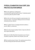 PHYSICAL EXAMINATION EXAM SCRIPT 2026 PRACTICE SOLUTION BUNDLED