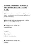 PILATES ACTUAL EXAMS CERTIFICATION EVALUATION 2026 TESTED QUESTIONS SOLVED