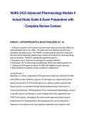 NURS 5433 Advanced Pharmacology Module 4 Actual Study Guide & Exam Preparation with Complete Review Content