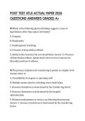 POST TEST ATLS ACTUAL PAPER 2026 QUESTIONS ANSWERS GRADED A&plus;