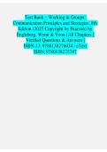 Working in Groups&colon; Communication Principles and Strategies 8th Edition by Isa N &ndash; Test Bank 2026