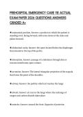 PREHOSPITAL EMERGENCY CARE 11E ACTUAL EXAM PAPER 2026 QUESTIONS ANSWERS GRADED A&plus;