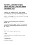 PREHOSPITAL EMERGENCY CARE 11E CERTIFICATION EVALUATION 2026 TESTED QUESTIONS SOLVED