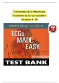 Test Bank for ECGs Made Easy&comma; 7th Edition by Barbara Aehlert &lpar;Chapters 1-10&rpar;