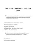 HESI PA 1 & 2 Maternity Practice Exam &ndash; Complete Questions & Verified Answers 2026