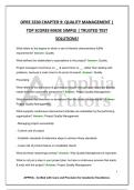 OPRE 3330 CHAPTER 9&colon; QUALITY MANAGEMENT &vert; TOP SCORES MADE SIMPLE &vert; TRUSTED TEST SOLUTIONS&excl;