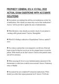 PROPHECY GENERAL ICU A V3 FALL 2022 ACTUAL EXAM QUESTIONS WITH ACCURATE SOLUTIONS