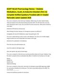 EDAPT NCLEX Pharmacology Review &ndash; Diabetes Medications&comma; Insulin&comma; & Endocrine Disorders &lpar;Part 2&rpar;&vert;Complete Verified Questions Provided with A&plus; Graded Rationales Latest Updated 2026 