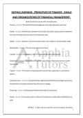 SOPHIA LEARNING - PRINCIPLES OF FINANCE - GOALS AND ORGANIZATIONS OF FINANCIAL MANAGEMENT&period; Built around real course units and objectives&period;