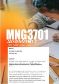 MNG3701 Assignment 2  Due April 2026  - Distinction Guaranteed  &lowbar;UNISA