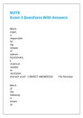 NUTR Exam 3 Questions With Answers