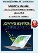 Accounting Principles &ndash; 9th Canadian Edition&comma; Volumes 1 & 2&comma; Solution Manual &lpar;Comprehensive Worked Solutions&rpar;