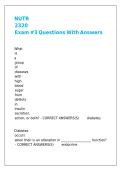 NUTR 2320 Exam -3 Questions With Answers&period;