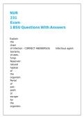 NUR 231 Exam 1 BSU Questions With Answers 