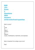 NUR 231- Exam 2 Questions With Answers at the end of each question &comma;