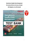 Test Bank Operations & Supply Chain Management 8th Canadian Edition &lpar;2026&rpar; &ndash; Stevenson & Mottaghi &ndash; EBook PDF