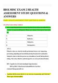 BIOLMISC Exam 2 &ndash; Health Assessment Study Questions & Verified Answers 2026