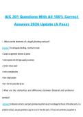 AIC 301 Questions With All 100&percnt; Correct Answers 2026 Updated Graded A&plus;