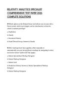 RELATIVITY ANALYTICS SPECIALIST COMPREHENSIVE TEST PAPER 2026 COMPLETE SOLUTIONS