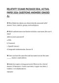 RELATIVITY EXAMS PACKAGE DEAL ACTUAL PAPER 2026 QUESTIONS ANSWERS GRADED A&plus;