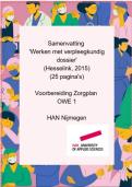 Samenvatting boek 'Werken met het verpleegkundig dossier' OWE 1 Zorgplan Leerjaar 1