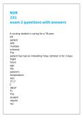 NUR 231 exam 2 questions with answers