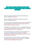 2023&ndash;2024 Chemo Certification Test &ndash; Latest Exam Questions & Verified Answers