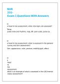 NUR 231- Exam 1 Questions With Answers 