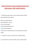 Arizona Life Insurance Exam Questions with Correct Answers Pass the Exam&comma; 100&percnt; Verified &lpar;2026 &sol; 2027&rpar; Graded A&plus;