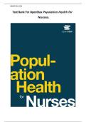 Test Bank For OpenStax Population Health for  Nurses&period; 