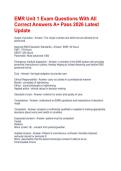 EMR Unit 1 Exam Questions With All Correct Answers A&plus; Pass 2026 Latest Update