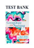 Test Bank for Gerontologic Nursing&comma; 7th Edition by Jennifer J&period; Yeager &period; All Chapters 1-27